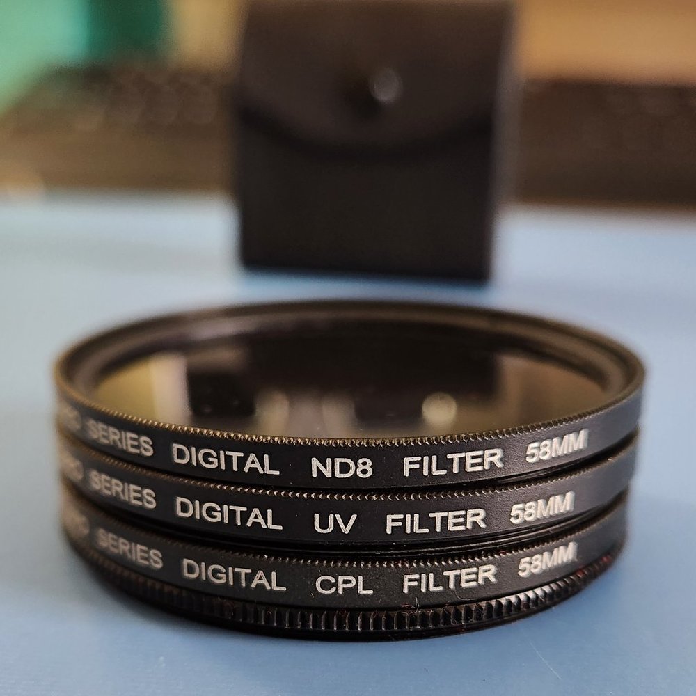 PRO SERIES DIGITAL FILTER LENS, UV, CPL, ND8, 58MM, CAMERA, PHOTOGRAPHY